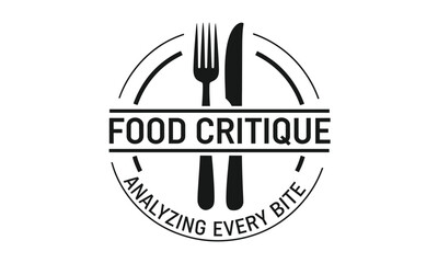 Food Critique vector logo icon