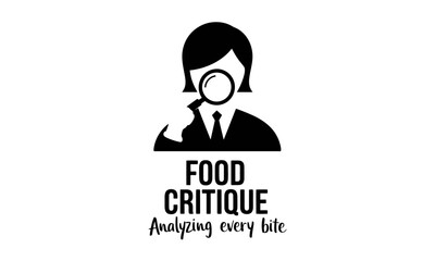 Food Critique vector logo icon