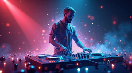 Dj day celebration nightclub venue event photography vibrant atmosphere close-up view music and energy