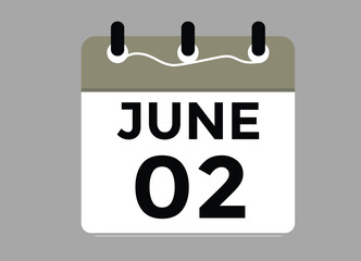 2 June - daily calendar Icon
