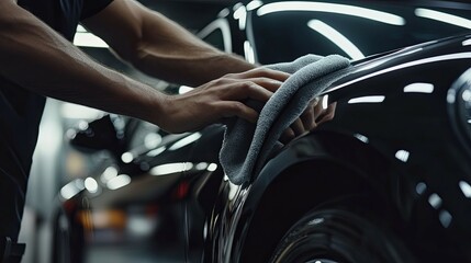 Black Luxury Car Detailing. A Polished Perfection