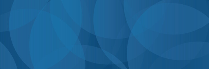 Modern dark blue abstract horizontal banner background with shining geometric lines. Shiny blue rounded diagonal lines pattern