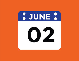 2 June - daily calendar Icon
