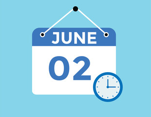 2 June - daily calendar Icon
