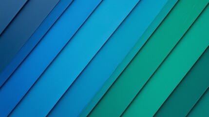 Obraz premium Colorful layers of blue and green abstract design digital art modern aesthetic minimalist style close-up view