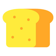 Stylized Yellow and Orange Bread Loaf