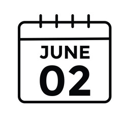 2 June - daily calendar Icon
