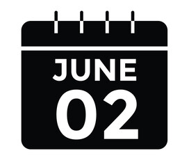 2 June - daily calendar Icon
