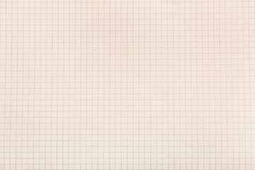 Sheet of checkered paper, closeup