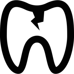 Simple vector icon tooth
