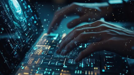 Symbolic meeting of human and AI in a digitally recreated Creation of Adam.