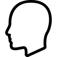 Simple vector icon human head