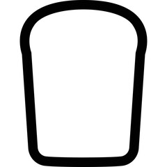 Simple vector icon toast bread