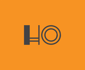 H and O logo design. HO abstract Letters Logo Monogram. This logo design is the process of creating a visual symbol that represents a brand, company, or individual.