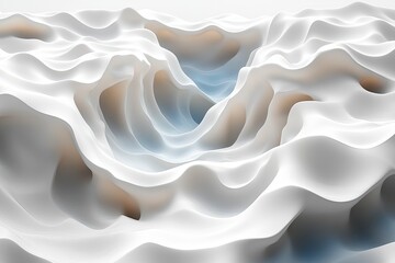 Obraz premium Abstract wavy landscape with soft textures and subtle colors, evoking a sense of calm and fluidity.