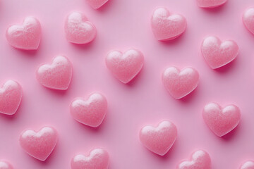 Obraz premium Cute pink background, Valentine's heart