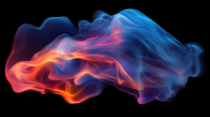 Fototapeta premium Colorful smoke, explosion effect, black background