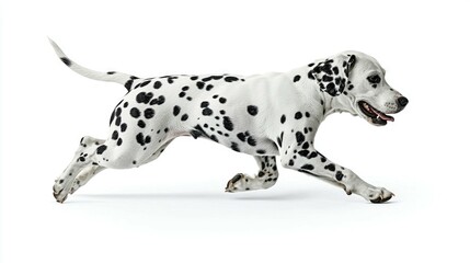 Dynamic Dalmatian Dog Running: A Captivating Canine Portrait