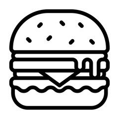 Illustration of a Classic Burger Icon