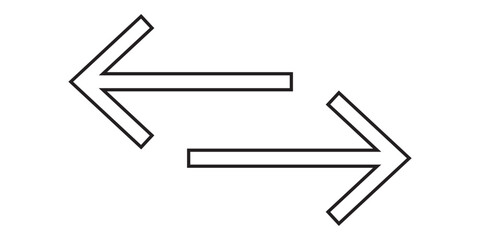 File Transfer Arrows. Right and Left side colorful data transfer icons.