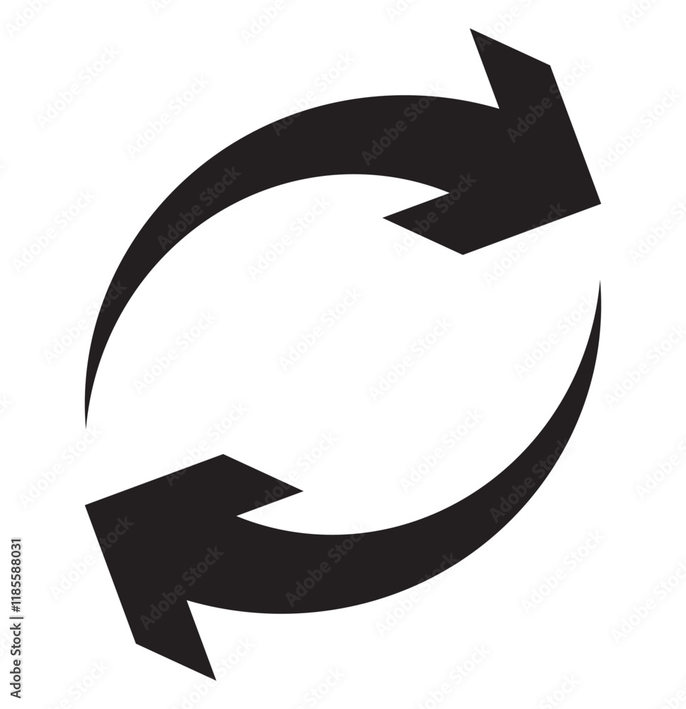 Poster circle arrows icon set. round reload sign, repeat icon, rotate arrow symbol, arrow pictogram refresh