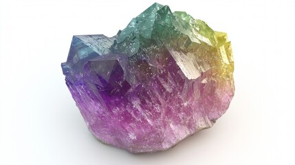 Natural crystal formation showcasing vibrant colors and intricate textures, highlighting mineral beauty and geological wonders