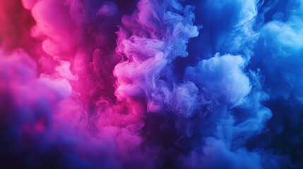 Colorful smoke, explosion effect, black background
