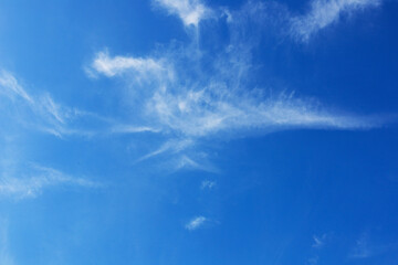 Beautiful clear blue bright sky in summer