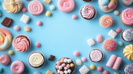 Fototapeta premium cupcakes with sprinkles