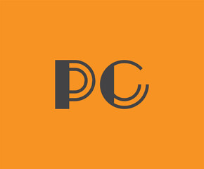 P and C logo design. PC abstract Letters Logo Monogram. This logo design is the process of creating a visual symbol that represents a brand, company, or individual.