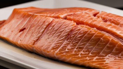 salmon steak on a plate