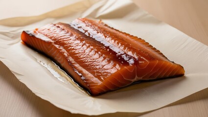 smoked salmon on a plate