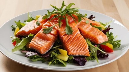 salmon fillet with vegetables