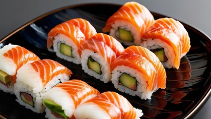 sushi on a plate