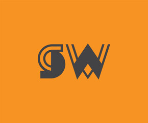 S and W logo design. SW abstract Letters Logo Monogram. This logo design is the process of creating a visual symbol that represents a brand, company, or individual.