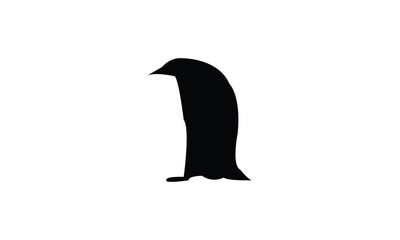 Penguin Bird Silhouette Design  And Vector Illustration. 