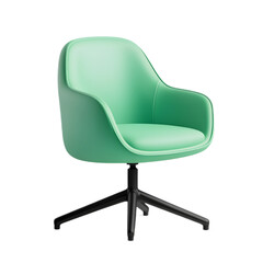 Fototapeta premium Stylish Green Swivel Office Chair with Ergonomic Design for Comfortable Workspace