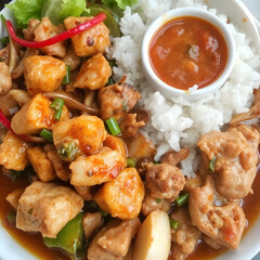 wings with vegetables