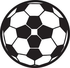 Obraz premium Soccer ball or football sport silhouette vector illustration.