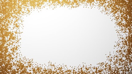Golden glitter frame background with sparkling gold sequins and shimmering texture, perfect for adding a touch of glamour to any design project, holiday, metallic