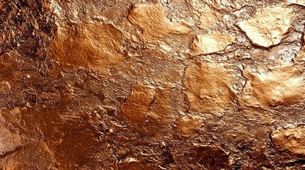 Golden Textured Background: Copper Metal, Bronze, Rock, Wall, Surface, Abstract Pattern for Design