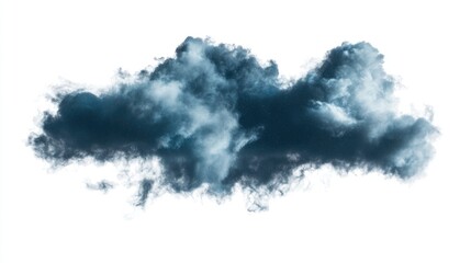 Dark Intergalactic Cloud Isolated on White Background Ideal for Sci-Fi and Fantasy Illustrations or Digital Artwork Compositions