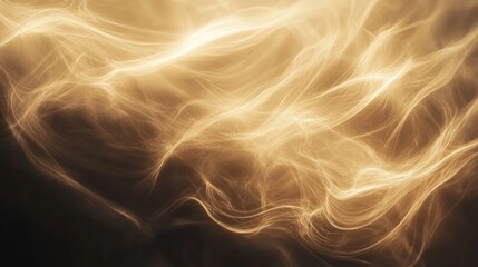 Naklejka premium Golden Light Abstract Motion Background with Flowing Soft Waves and Ethereal Texture for Design and Visual Effects Projects
