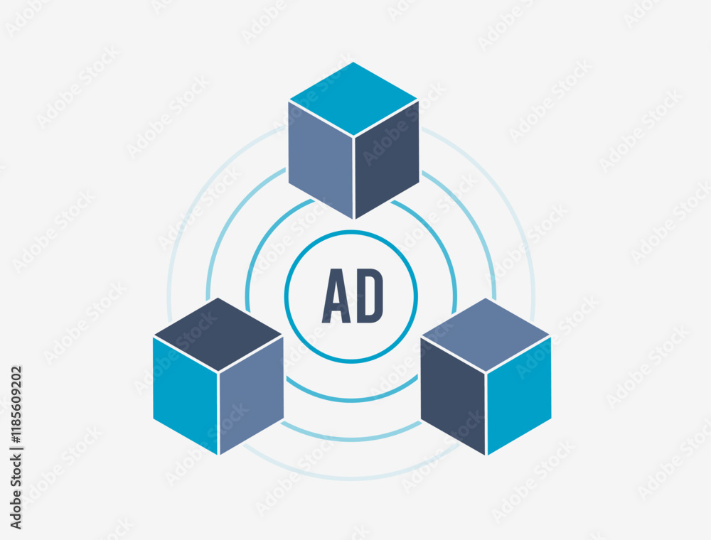 Poster blockchain technology transforms digital advertising with secure data sharing, transparent transacti