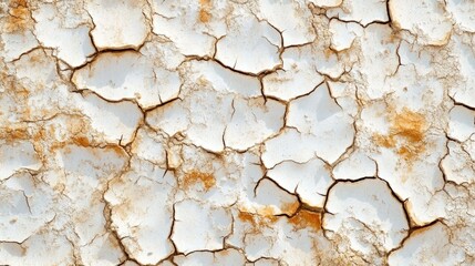 Fototapeta premium Vintage cracked plaster texture with peeling paint detailed background for design and artistic projects showcasing weathered surfaces.