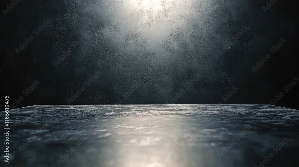 Poster abstract gray table with light reflection on dark background for high quality conceptual wallpaper o