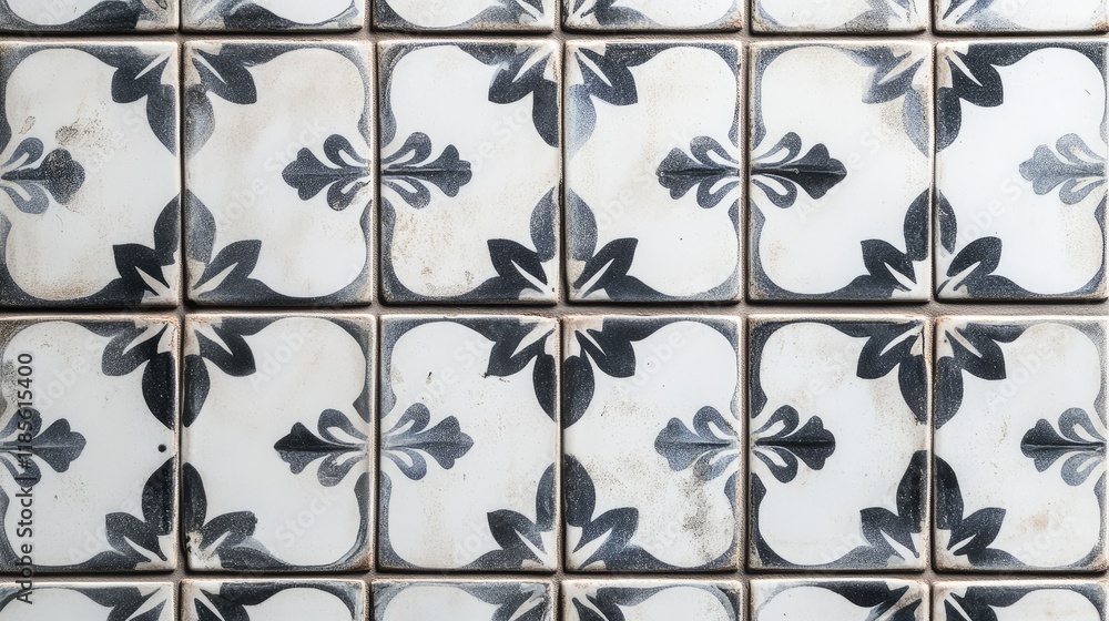Aufkleber vintage gray decorative wall tiles texture for abstract background in web and mobile app design