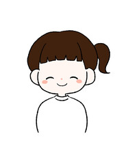 にっこり笑う女の子のイラスト