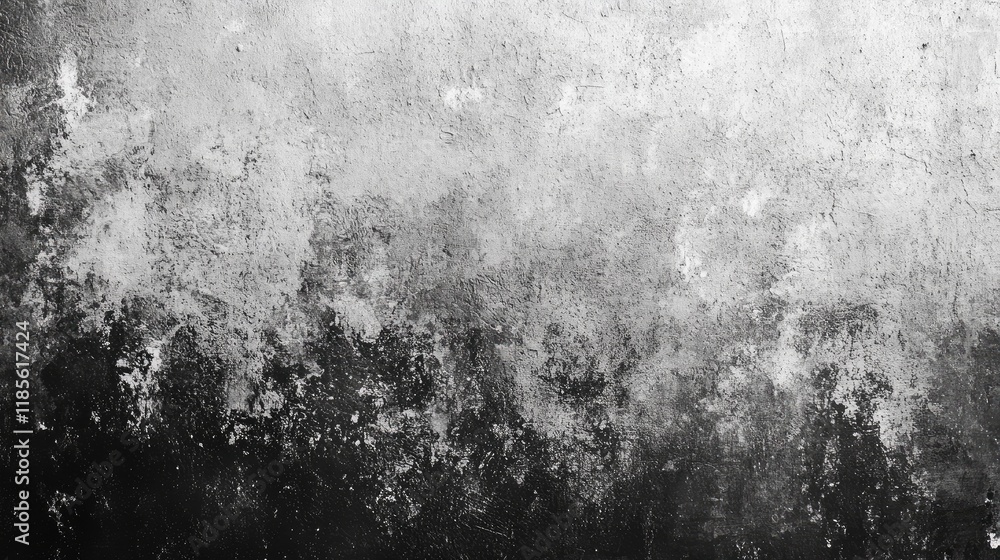 Poster grayscale texture featuring scratched worn and marbled gradient background for creative design and a