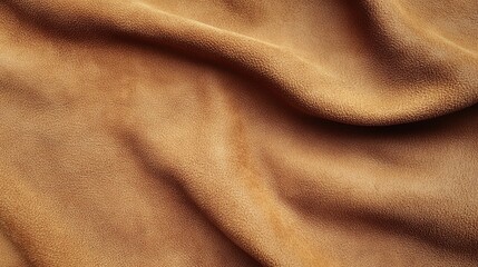 Fototapeta premium Light brown suede leather texture close up for use as a versatile background in fashion or design projects.